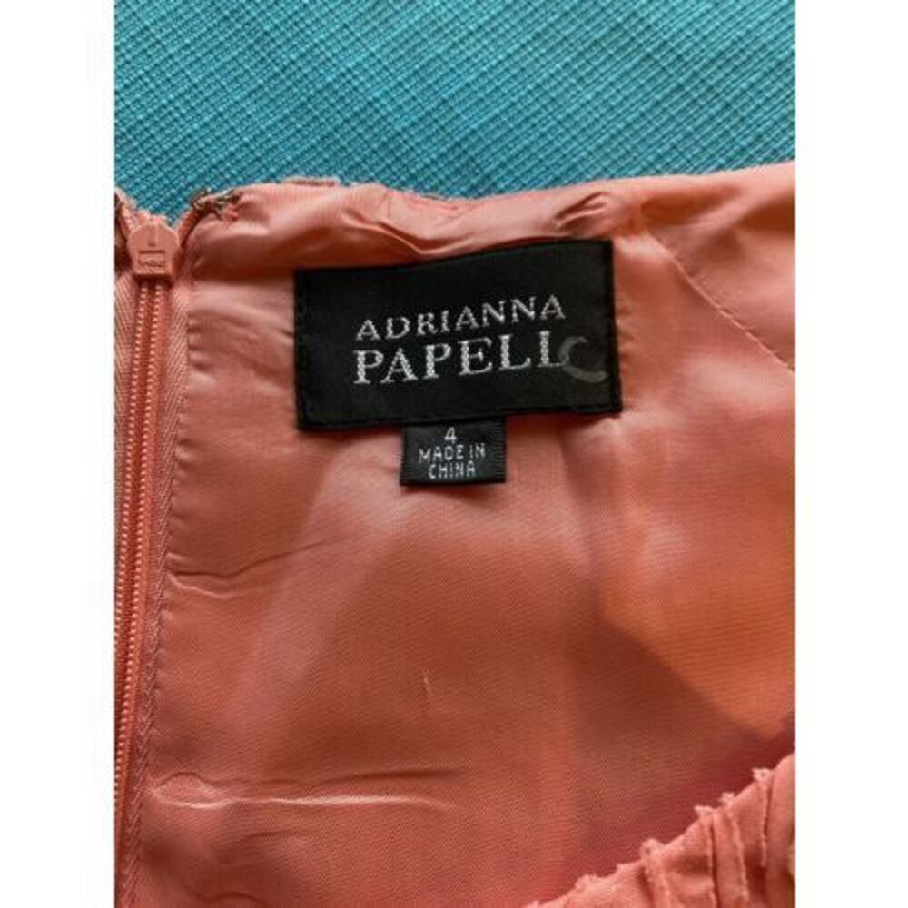 Adrianna Papell Pink Lifted Rose Sleeveless Dress BEAUTIFUL SIZE 4 - Picture 9 of 11
